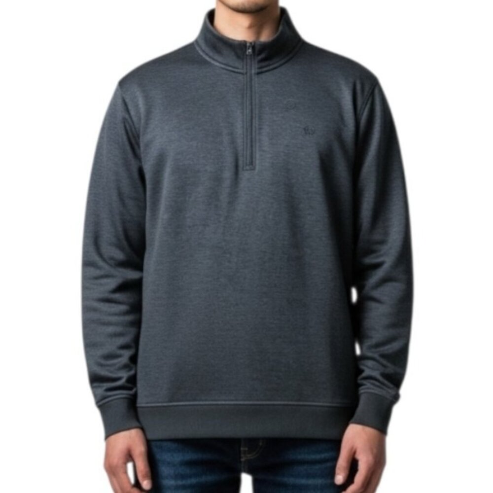 Cinch Top Mens XXL 1/4 Zip Pullover Dark Gray‎ Fleece Sweater Long Sleeve
